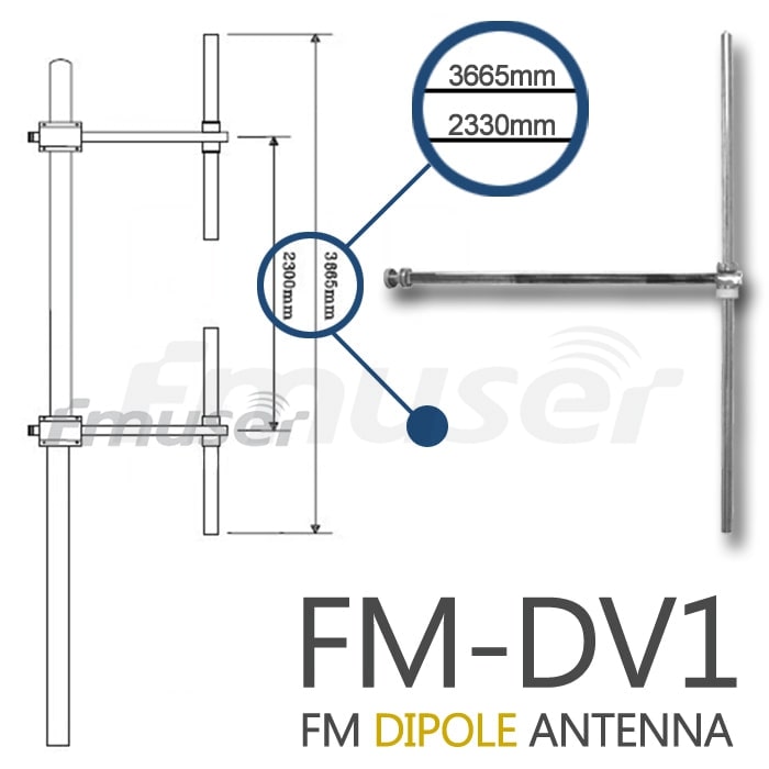 4 Bay FM Dipole Antenna for FM Radio Station