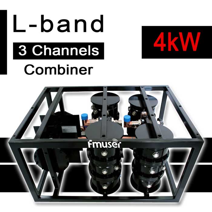 1452-1492 MHz 1 5/8" 6 Cavity 4kW L Band RF Combiner Compact Digital 3 Channel Combiner Solid-state RF Triplexer for TV Station